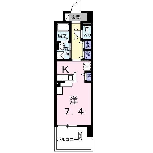 東武宇都宮線 西川田駅 徒歩6分 6階建 築9年の間取り写真