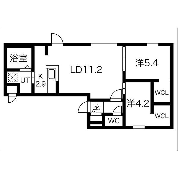 地下鉄南北線 中の島駅 徒歩6分 4階建 築5年の間取り写真