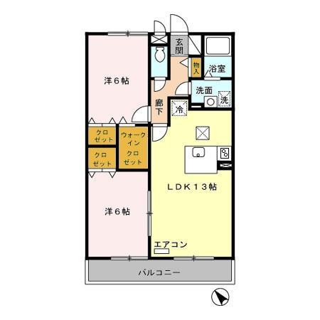 東武伊勢崎線 一ノ割駅 徒歩10分 3階建 築21年の間取り写真