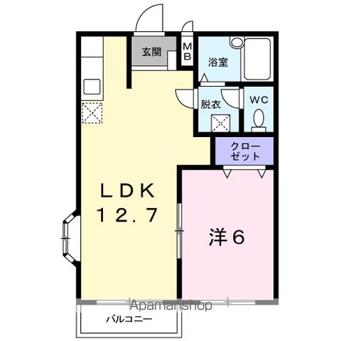 真岡鉄道 真岡駅 バス乗車時間：4分 最寄りバス停で下車 徒歩8分 2階建 築34年の間取り写真
