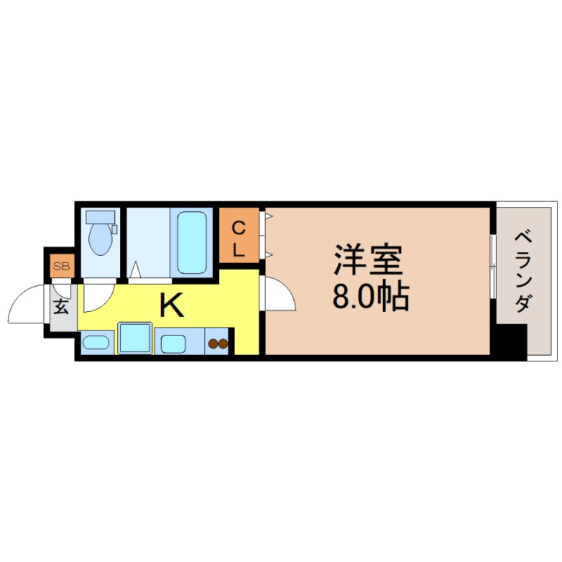 地下鉄名城線 自由ケ丘駅 徒歩5分 3階建 築20年の間取り写真