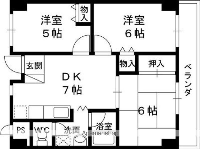 大橋マンション二番館の間取り写真