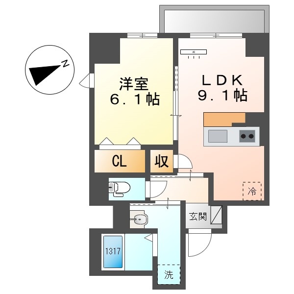 THE BLOSSOM 新栄の間取り写真