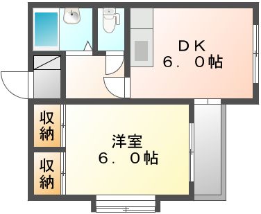 高松市西ハゼ町のマンションの間取り