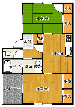 太田市上小林町のアパートの間取り