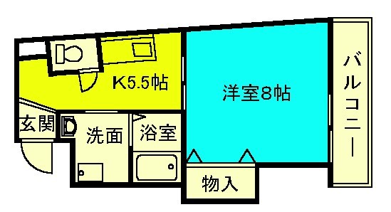 堺市北区中百舌鳥町のマンションの間取り