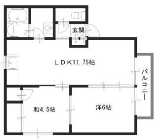 姫路市御立東のアパートの間取り