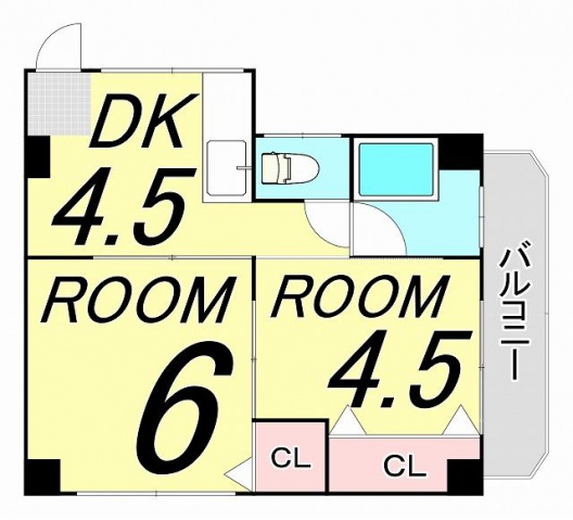 広島市中区舟入川口町のマンションの間取り