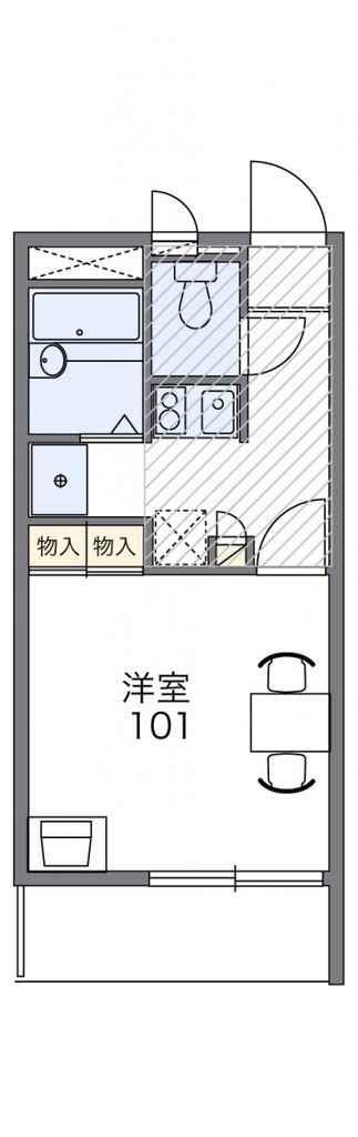 熊谷市筑波のアパートの間取り