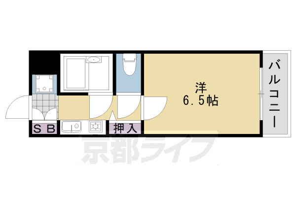 【京都市西京区桂野里町のマンションの間取り】