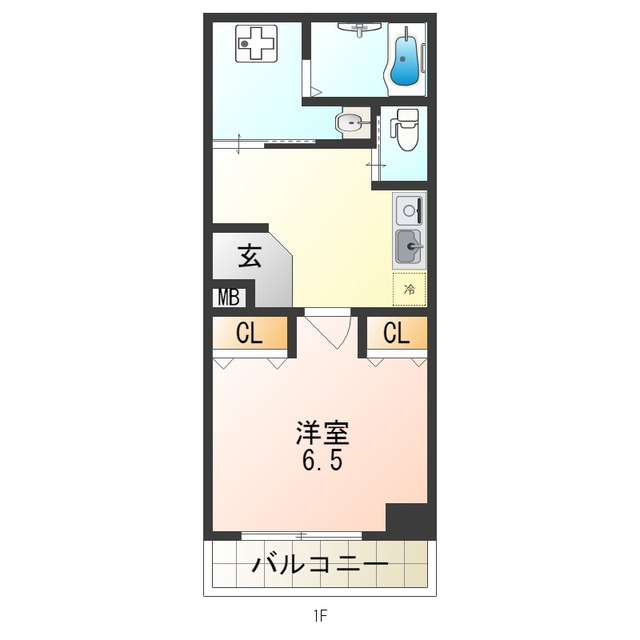 【大阪市此花区島屋のマンションの間取り】