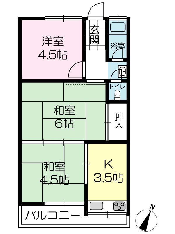 富士ハイツの間取り