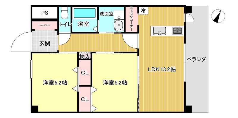 メゾンセラヴィIIの間取り