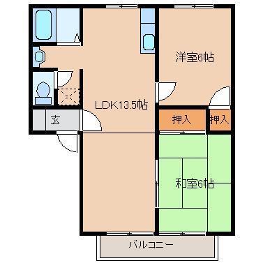 エバーグリーン廻り町の間取り