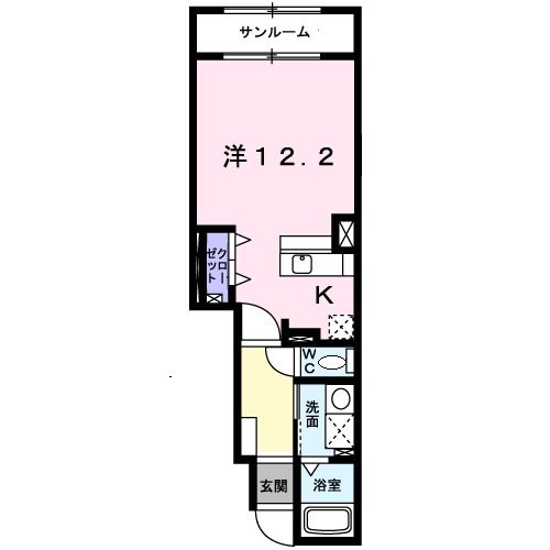 白山市湊町のアパートの間取り