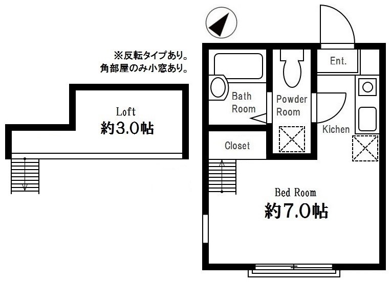 ハーミットクラブハウス岡沢町B棟の間取り