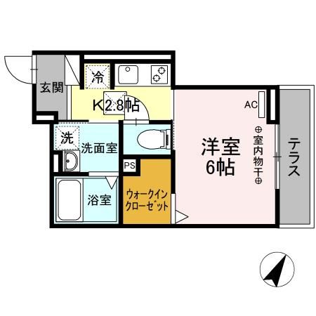 静岡市葵区馬場町のアパートの間取り