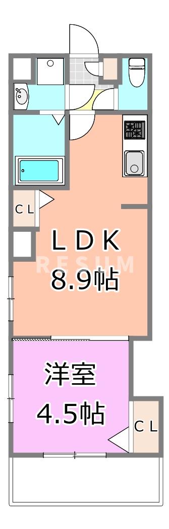 千葉市中央区要町のマンションの間取り