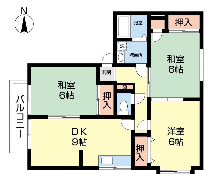 ボヌール八橋Ａの間取り