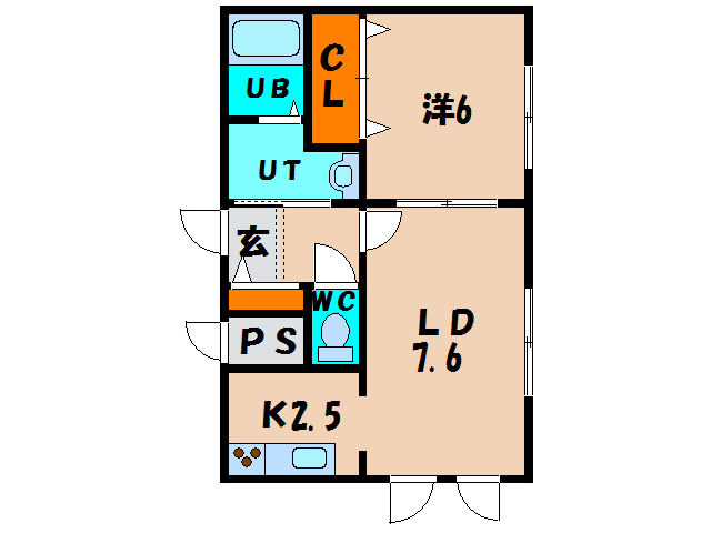 函館市松陰町のマンションの間取り