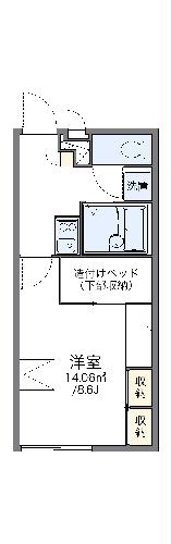 レオパレスレクレドール１の間取り