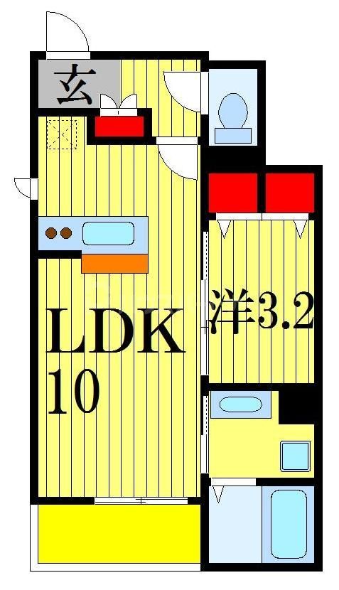 市川市柏井町のアパートの間取り