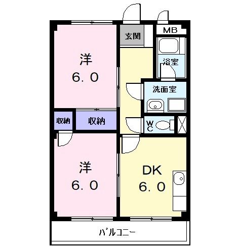 十王ハイツの間取り