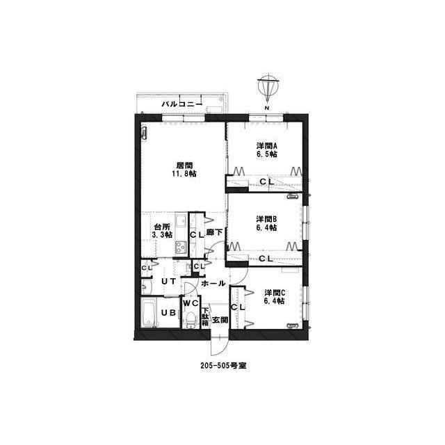 グランメール行啓通の間取り