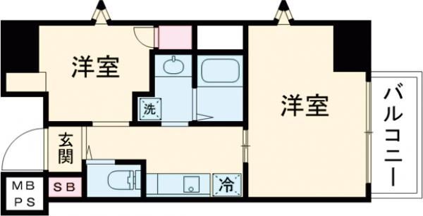 堺市堺区少林寺町西のマンションの間取り