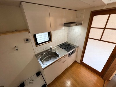 キッチン　グリル付２口システムガスキッチン