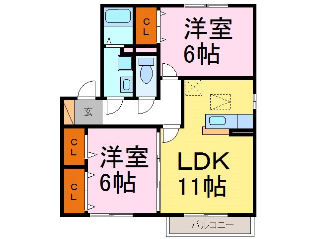 オレンジコーポの間取り