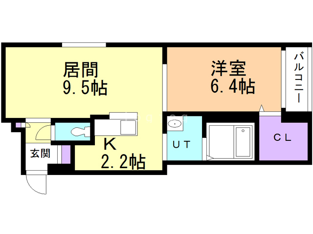 札幌市中央区南六条西のマンションの間取り