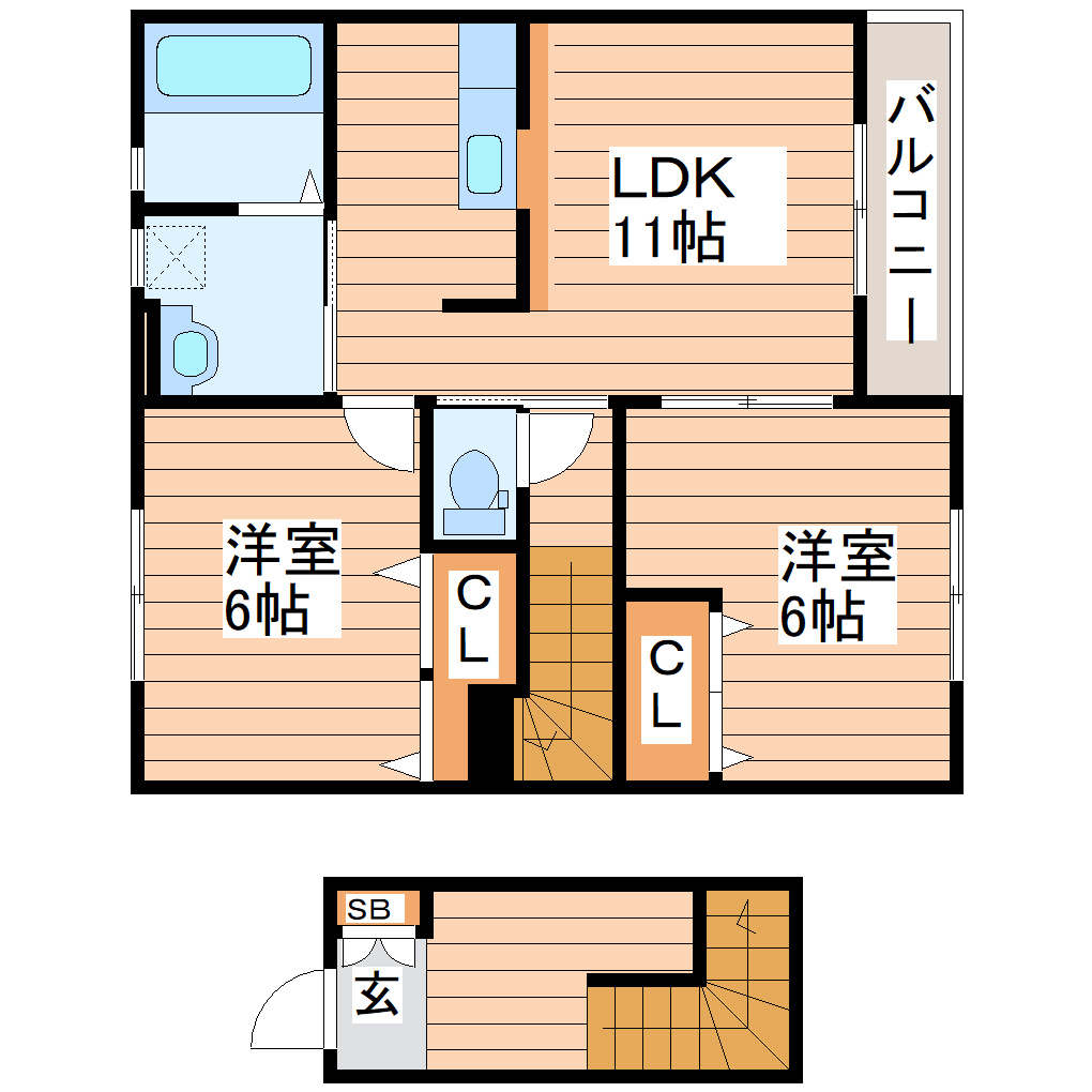 グランドソレイユ城南の間取り