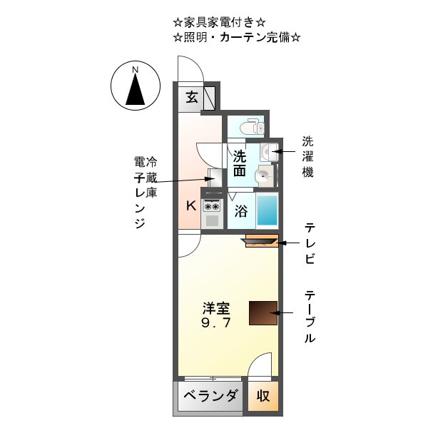 津島市東中地町のアパートの間取り