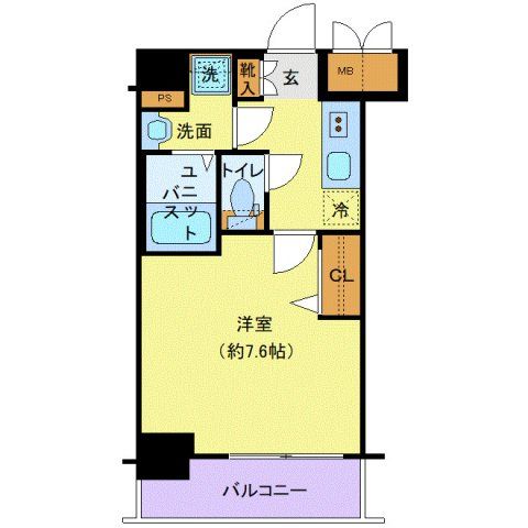 新宿区中落合のマンションの間取り