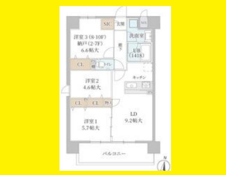 ラフィネール大阪十三の間取り