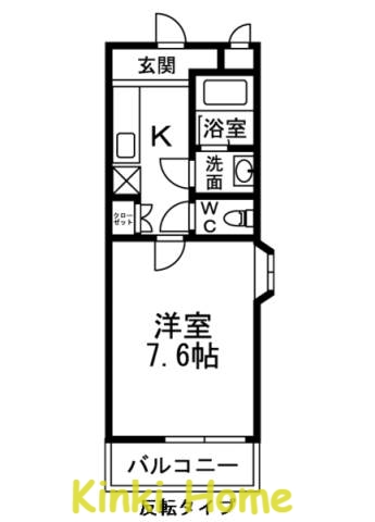 和歌山市有家のアパートの間取り