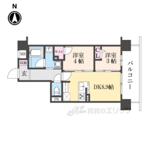 ＳＴＡＮＤＺ河原町五条の間取り