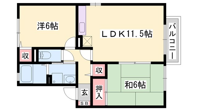 サンハイツ和田の間取り