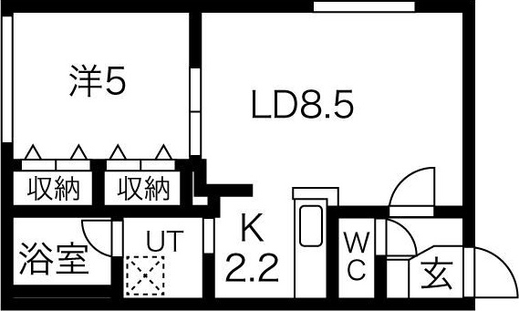 ベルエット頓宮前の間取り