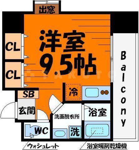 大阪市西区川口のマンションの間取り