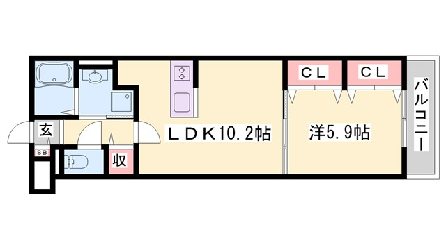 MISTRAL神屋町IIIの間取り