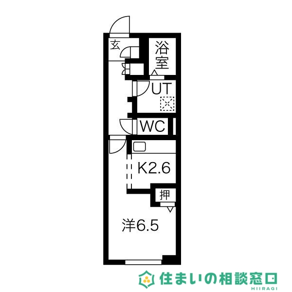 岡崎市大樹寺のアパートの間取り