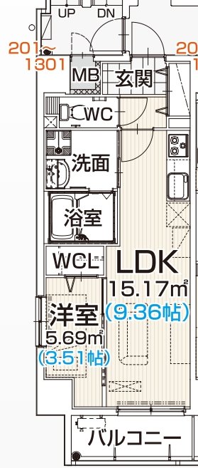 ザ・ラウンジ大須の間取り