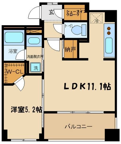 調布市小島町のマンションの間取り