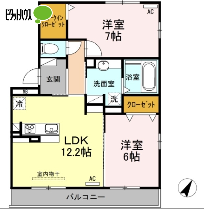 【D-room上地　B棟の間取り】