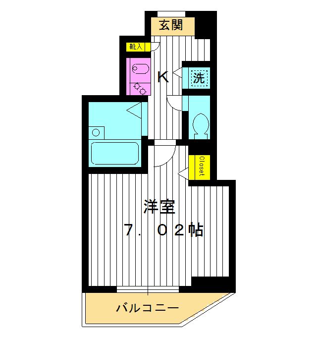 新宿区西落合のマンションの間取り