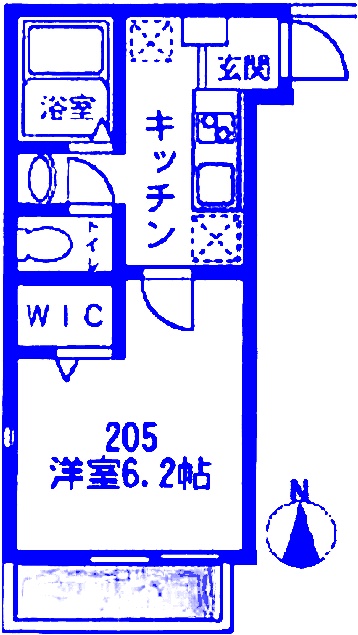 【川崎市中原区今井南町のアパートの間取り】