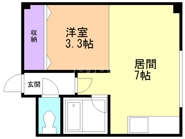 石狩市花川南四条のマンションの間取り