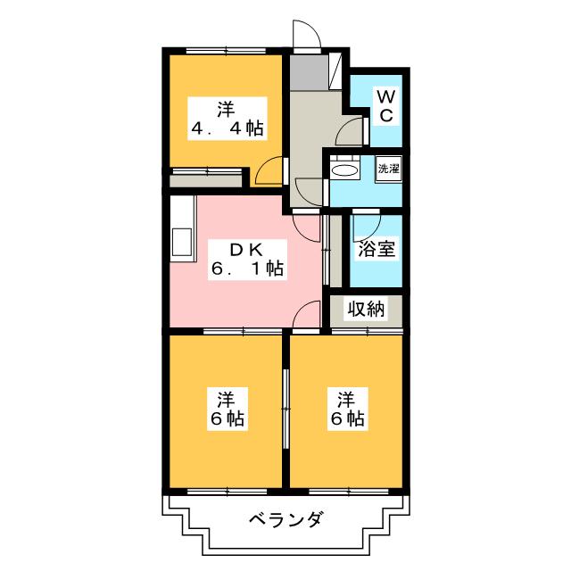 エポックハイムけんせい　Ｅの間取り